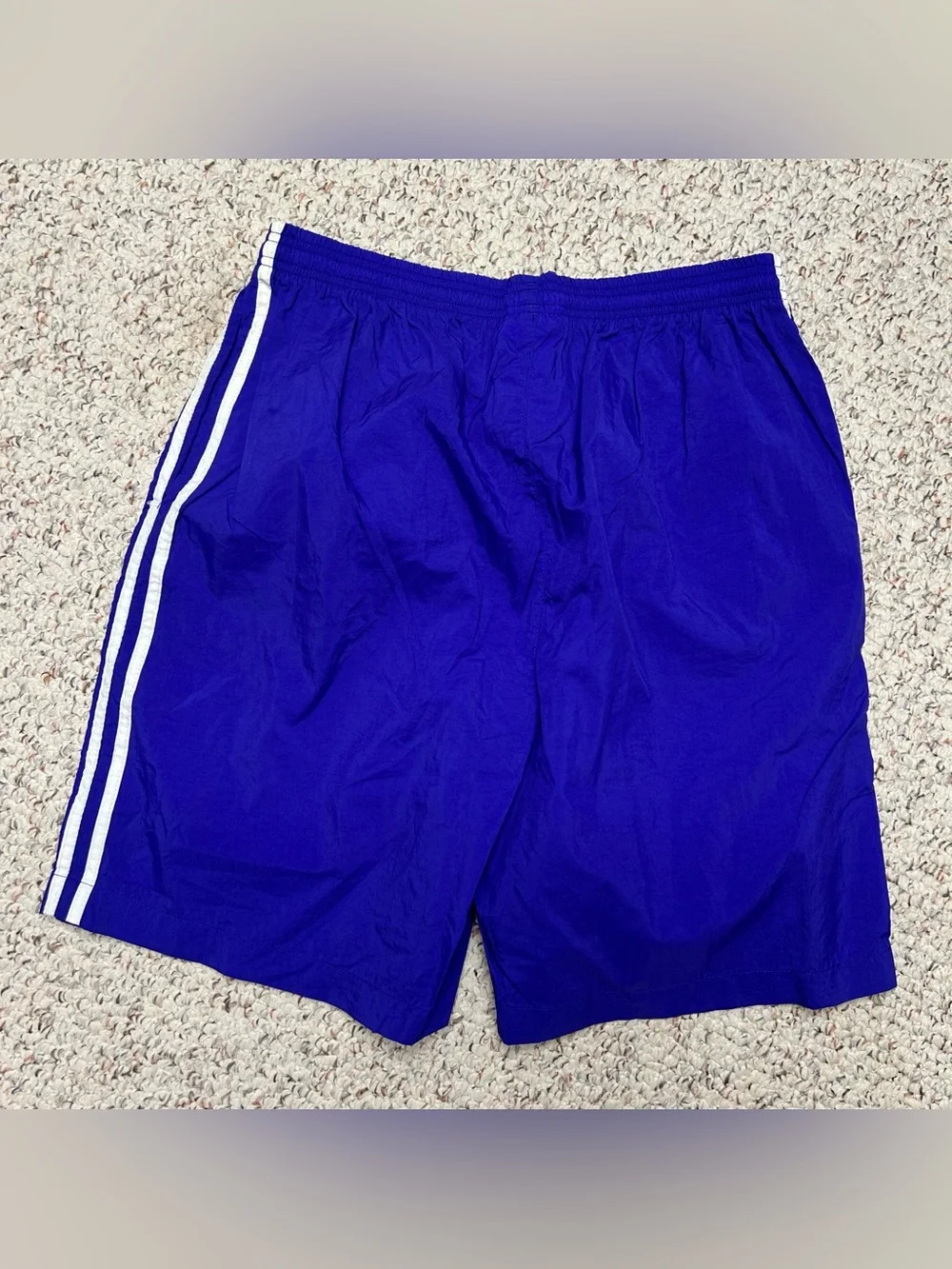 Vintage 2000 Retro Adidas Nylon Shorts PURPLE 8” Soccer Size Large (30)